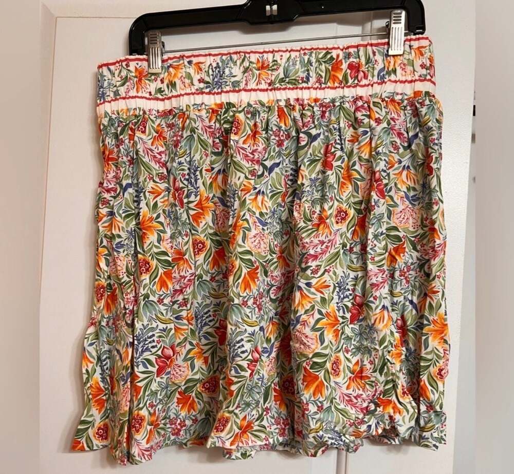 Rachel Zoe Floral Print Gathered Mini Skirt